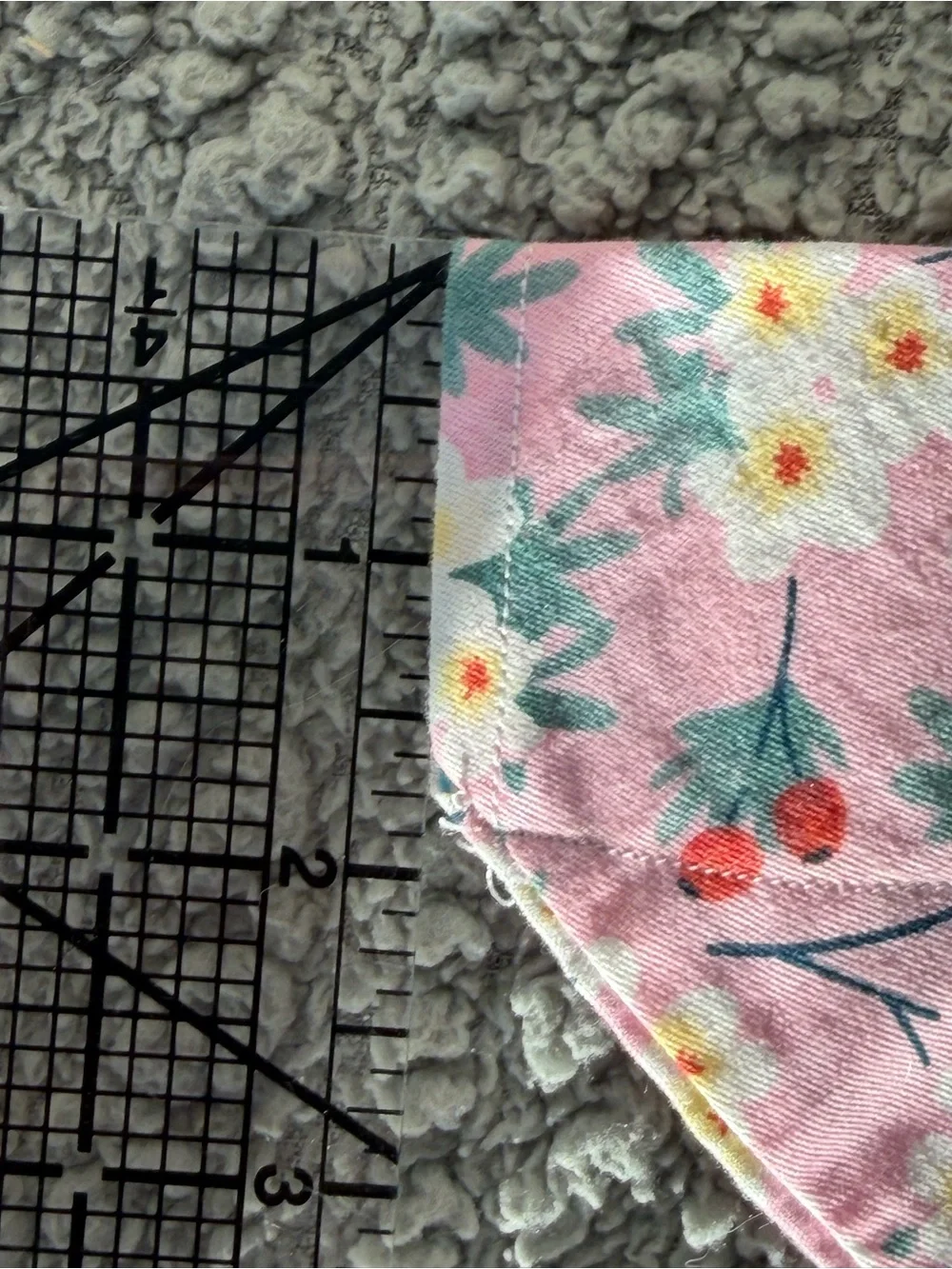 Pink Floral Baby Bandana Bib - Soft Flower Print